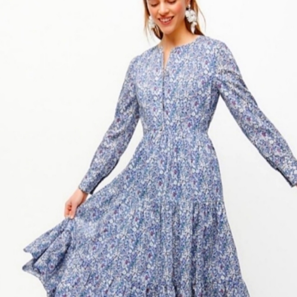 NWT JCrew Liberty midi floral dress, size 6